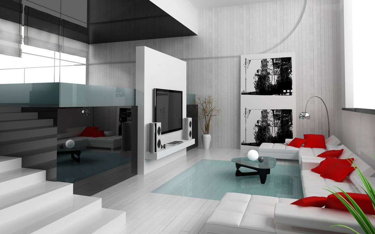 Beyaz modern oturma odası dizayn modelleri