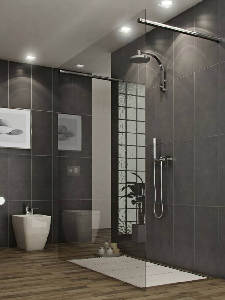 Cam duşakabinli banyo dizayn modelleri