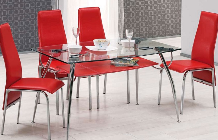 Kırmızı Mutfak Masası Modelleri
