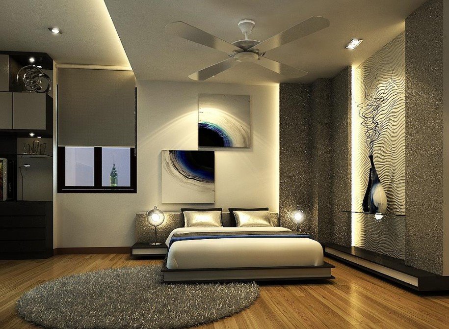 Modern sade yatak odası dizayn modelleri