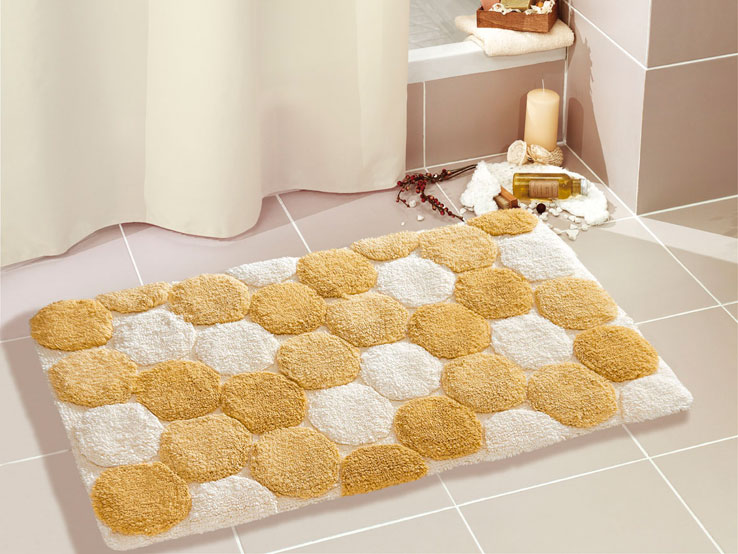 Petek görünümlü banyo paspas modelleri