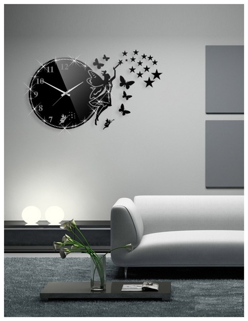Swarovski taşlı şık saat duvar süsü modelleri