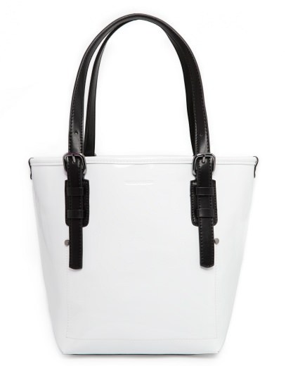 beyaz siyah saplı çanta modeli