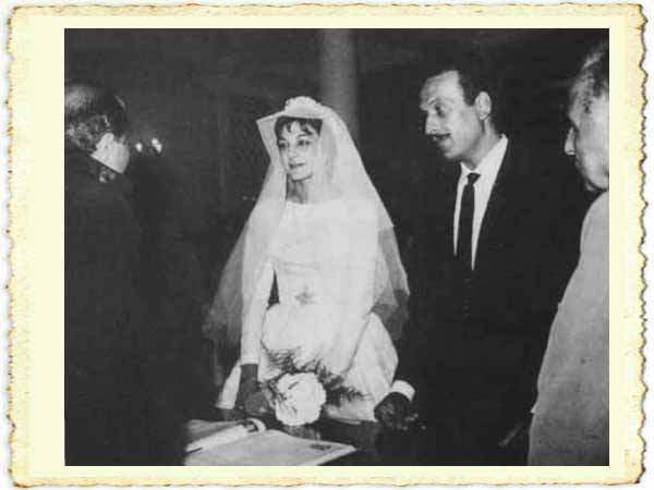 Çolpan İlhan ile Sadri Alışık’ın evlilik resmi