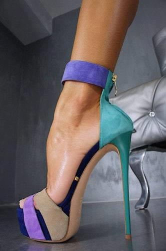 Turkuaz mor lacivert platform bantlı ayakkabı modelleri