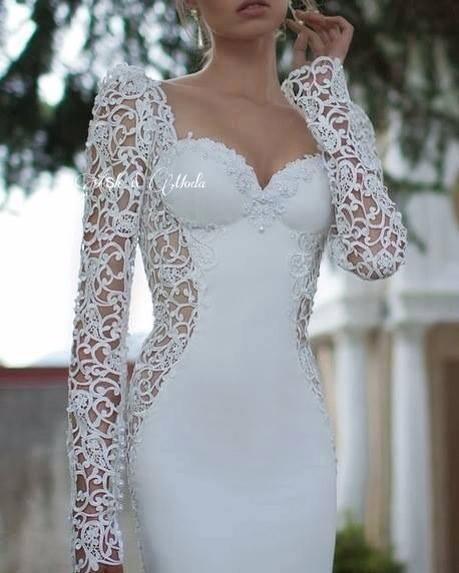 beyaz işlemeli çok şık beyaz elbise modeli