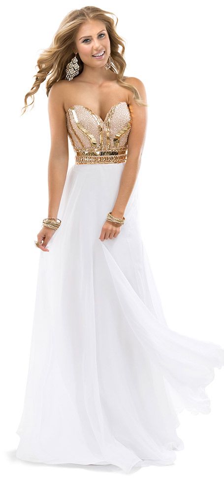 beyaz straplez bustiyeri dore işlemeli elbise