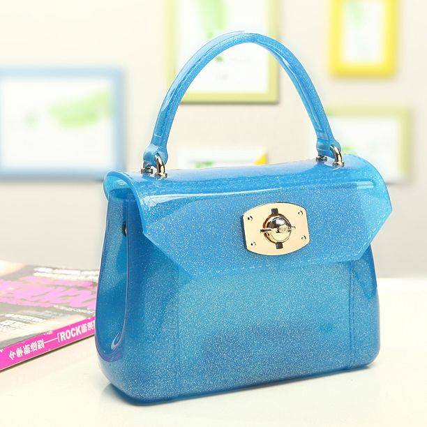 mavi renkli bayan yazlık el çantası