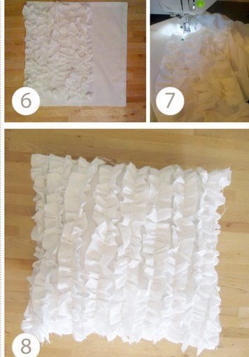 Beyaz fırfırlı yastık yapımı3