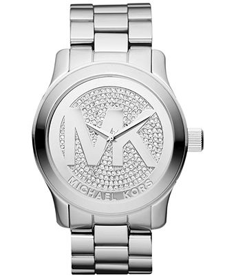 MK tasarım gümüş saat modeli
