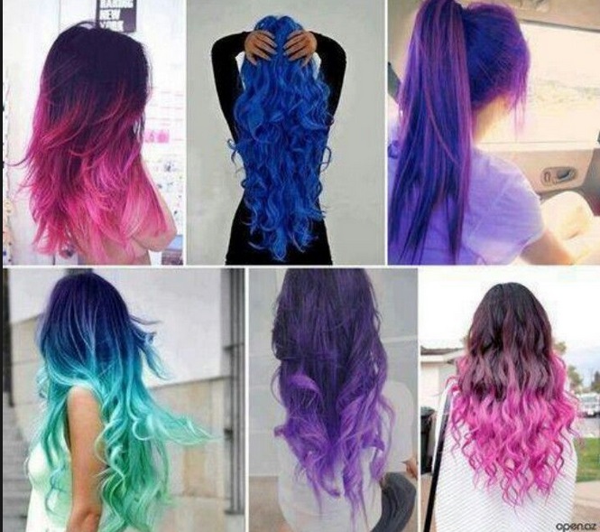 Mavi turkuaz saç dizayn