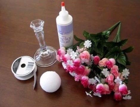 Yapılışı kolay Çiçekli vazo yapımı1
