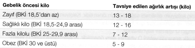 gebelikte hedef kilo