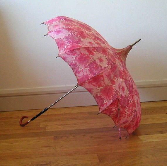 pembe çiçekli japon tarzı şemsiye modeli