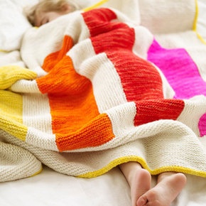 renkli örgü battaniye modeli