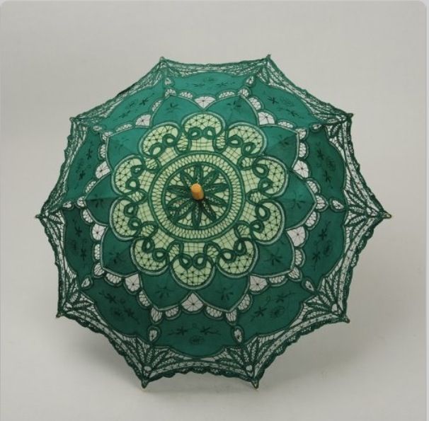 yeşil desenli şemsiye modeli