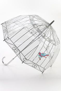 şeffaf kafes figürlü şemsiye modeli
