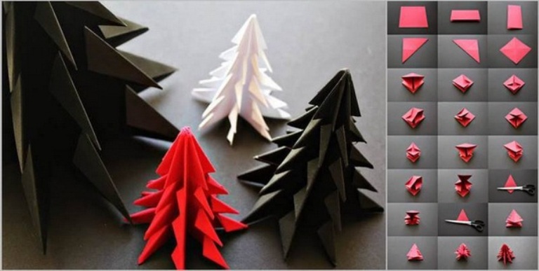 Origami İle Çam Ağacı