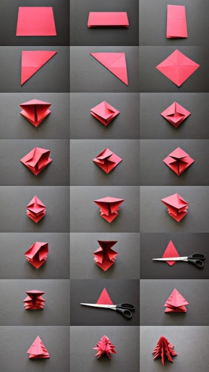 Origami İle Çam Ağacı