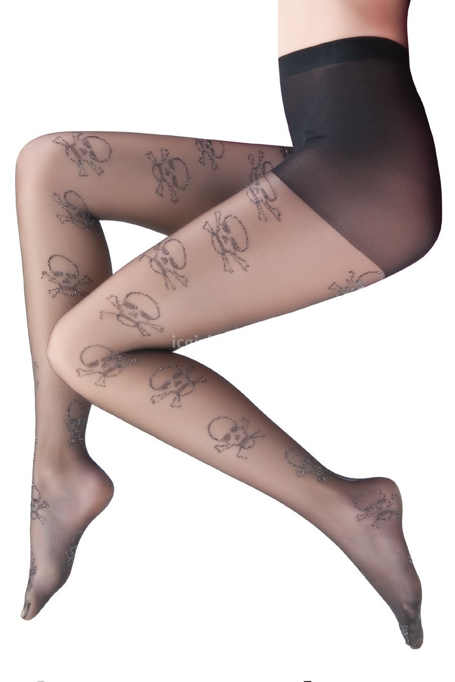 Kurukafa desenli bayan kilotlu çorap modelleri