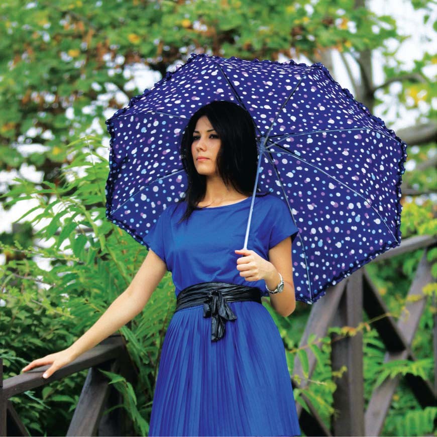 Mavi Şık Bayan Şemsiye Modelleri