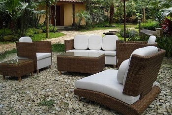 Modern hasır bahçe koltuk model