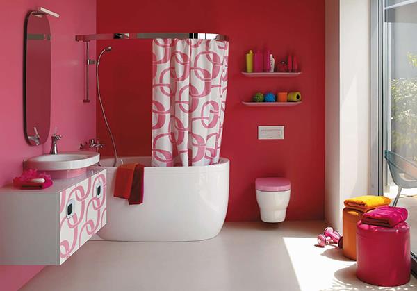 Pembe banyo modelleri