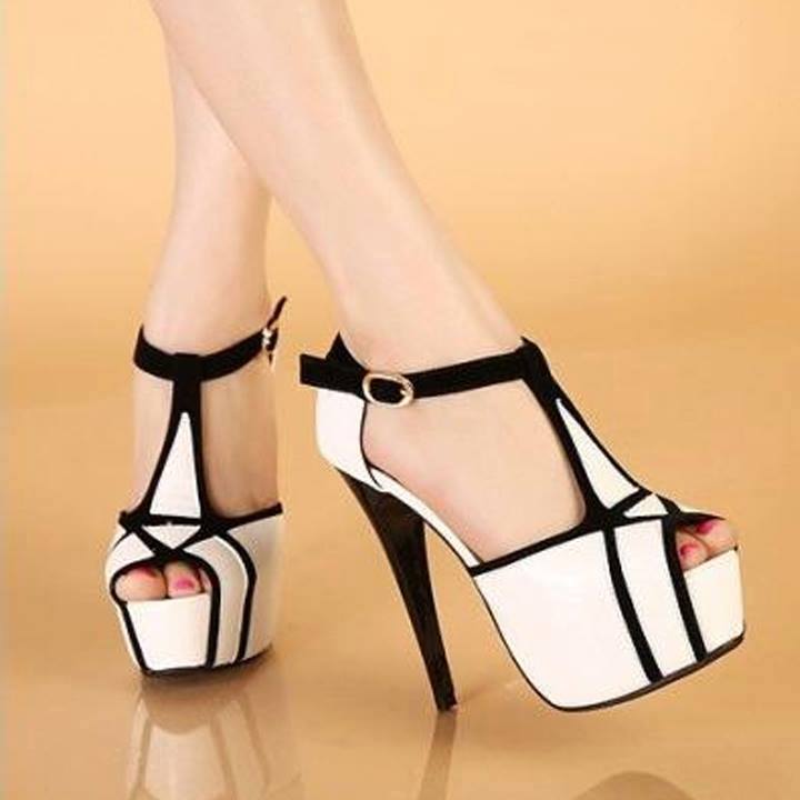 Siyah Beyaz Renkli Platform Ayakkabı Modelleri
