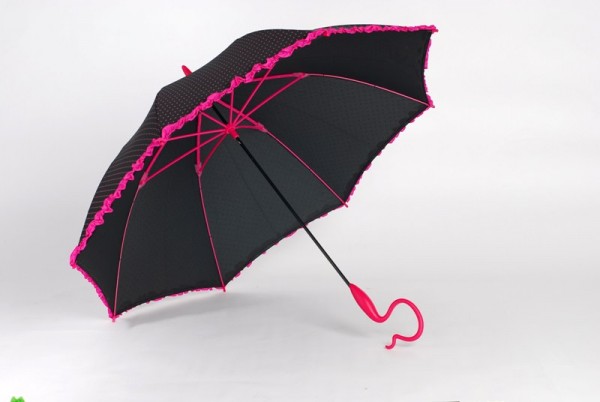 Siyah Fuşya Bayan Şemsiye Modelleri