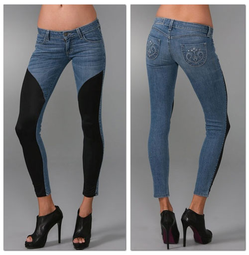 Siyah kumaşlı jean pantolon modeli