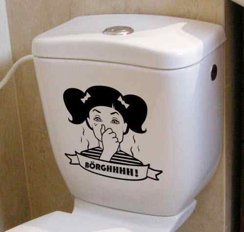 Tuvalet banyo stickerlar modelleri