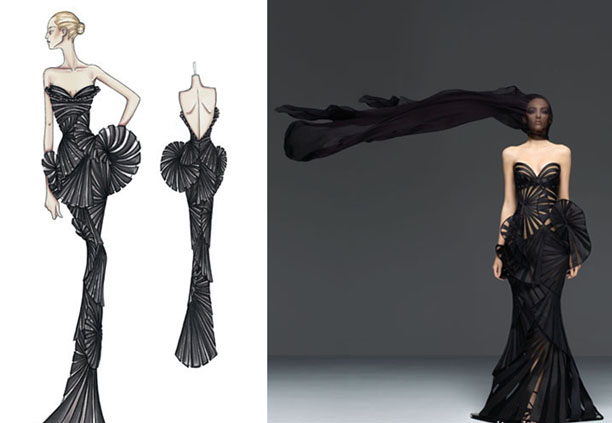 Versace siyah elbise modeli