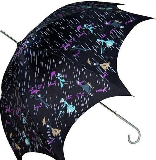 Yağmur Desenli Şık Bayan Şemsiye Modelleri