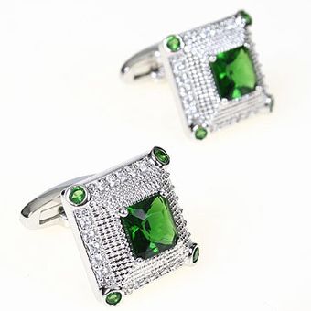 Yeşil taşlı bayan kol düğmesi modelleri
