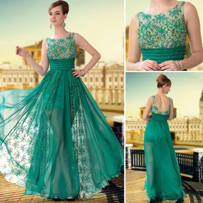 Yeşil Şık Mezuniyet Elbise Modelleri